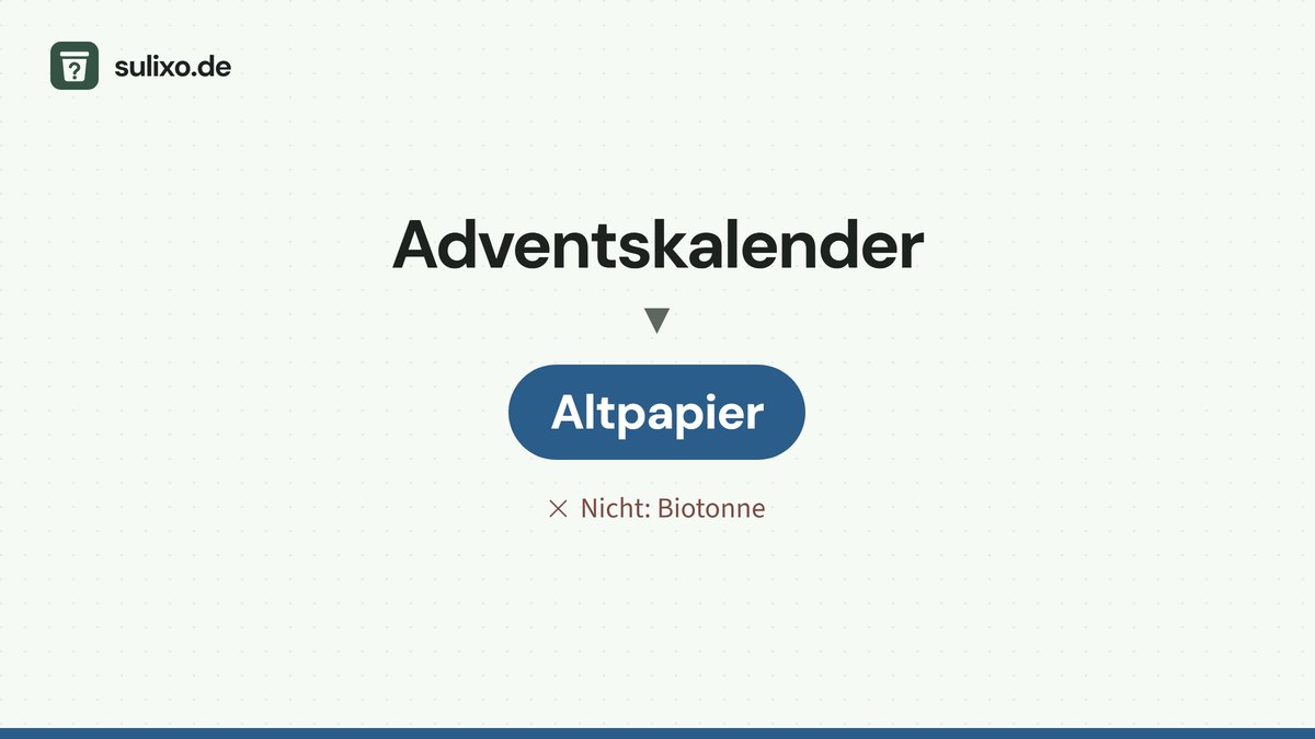 Adventskalender: Altpapier