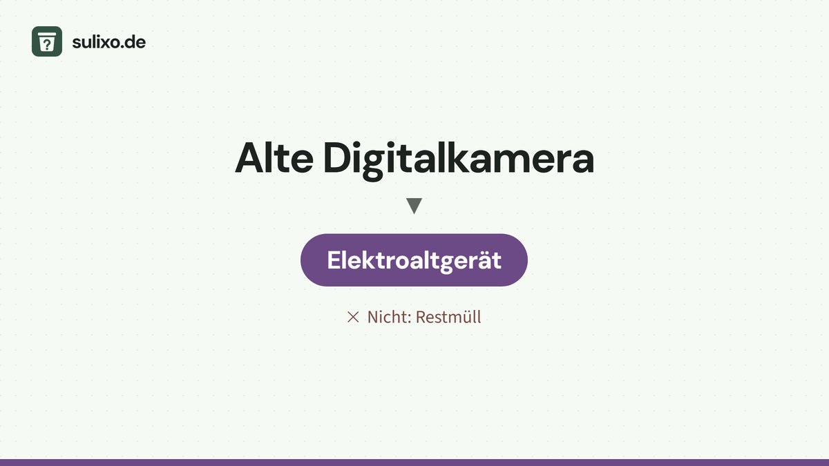 Alte Digitalkamera: Elektroaltgerät