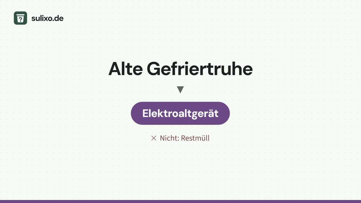 Alte Gefriertruhe: Elektroaltgerät