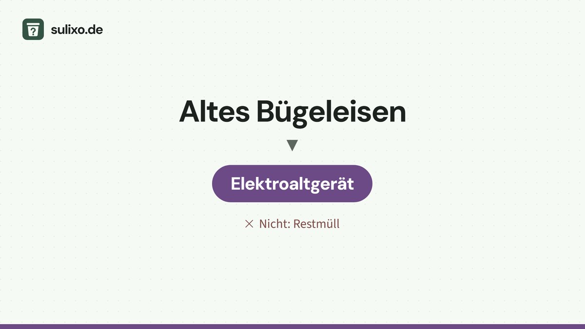 Altes Bügeleisen: Elektroaltgerät