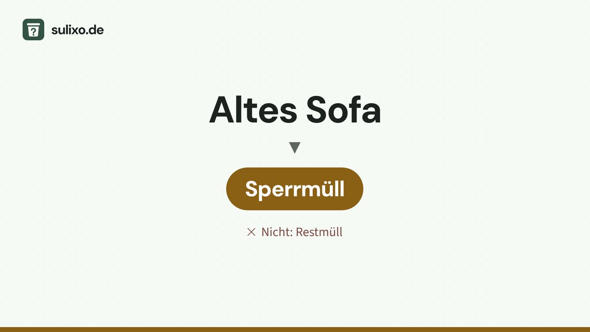 Altes Sofa: Sperrmüll