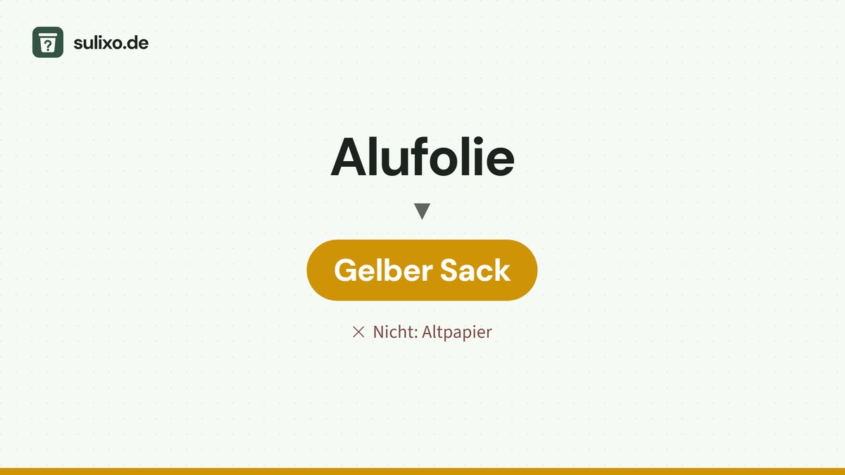Alufolie: Gelber Sack