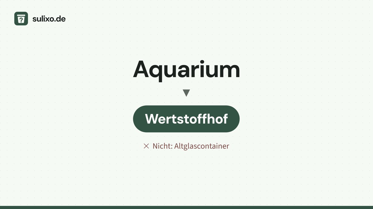Aquarium: Wertstoffhof