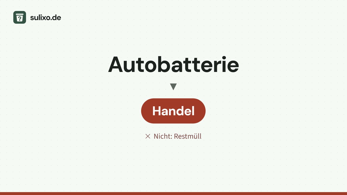 Autobatterie: Handel