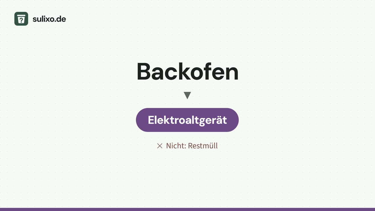 Backofen: Elektroaltgerät