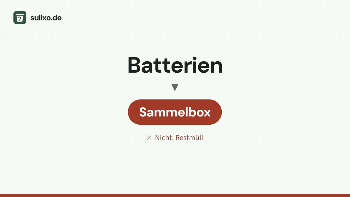 Batterien: Sammelbox
