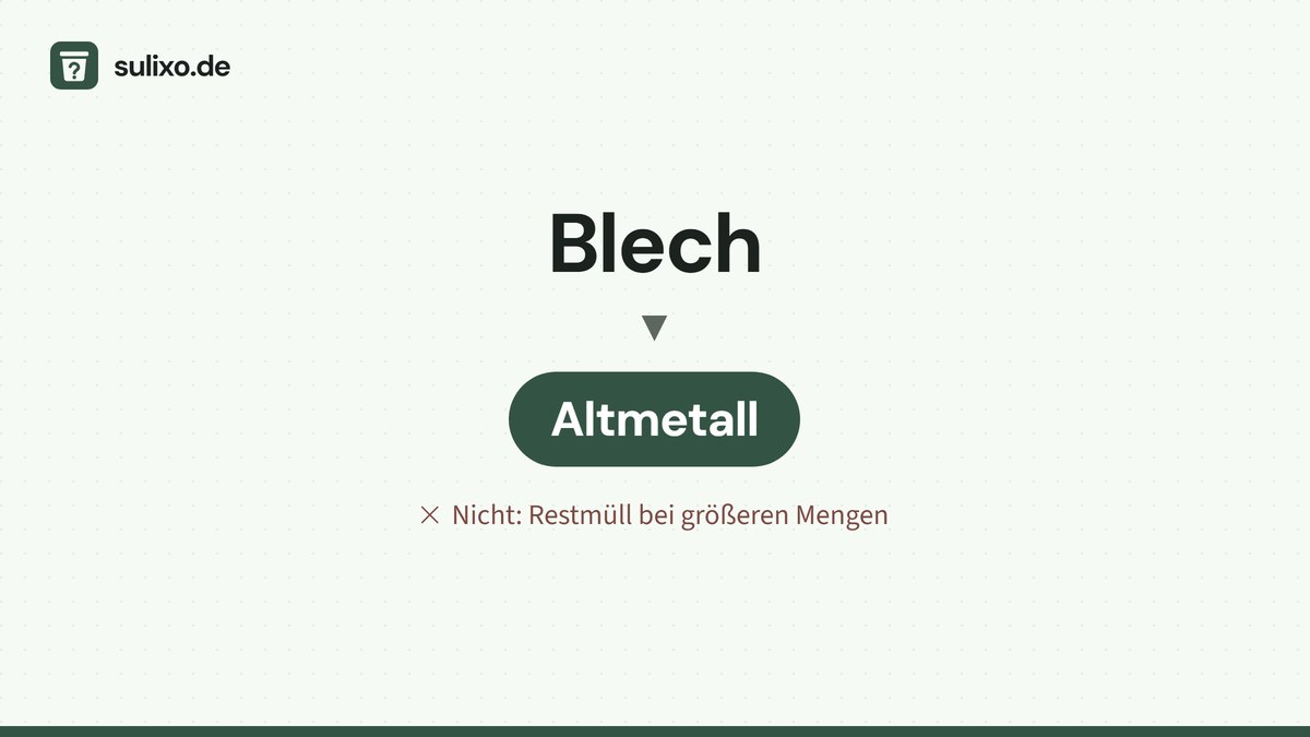 Blech: Altmetall