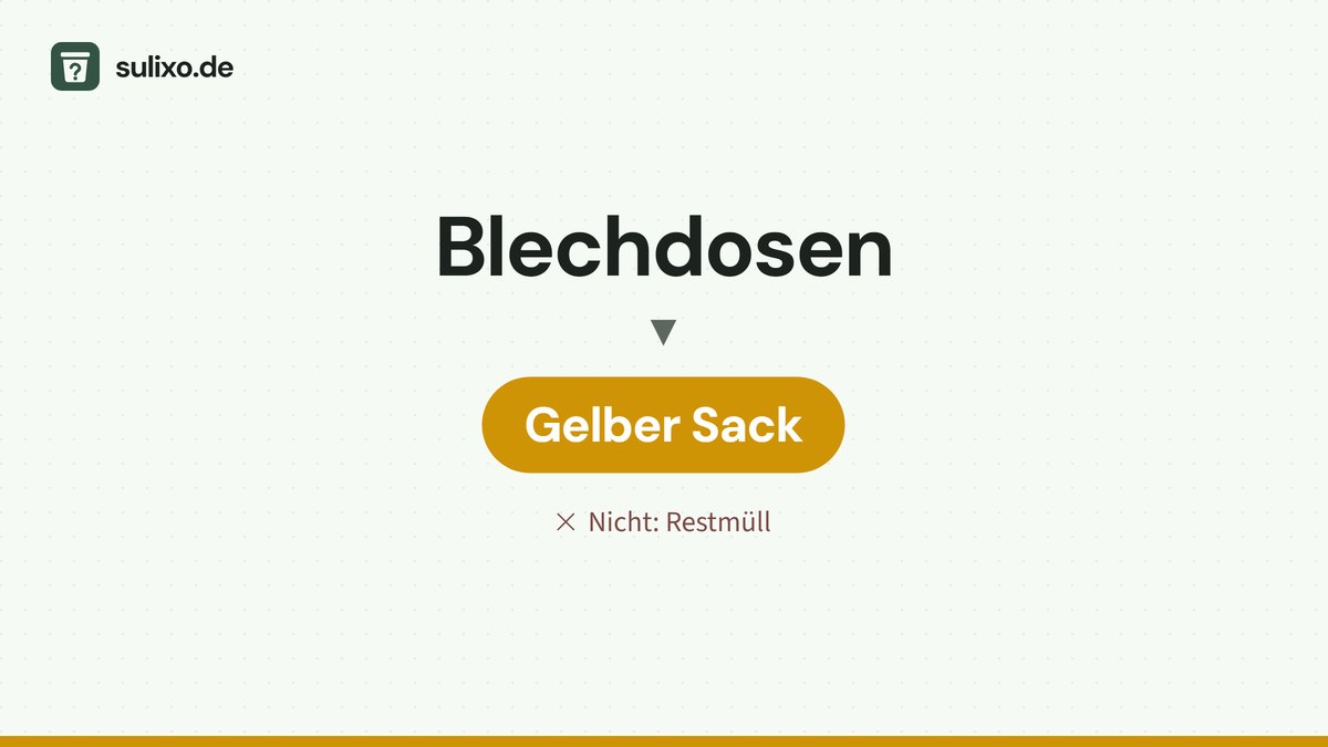 Blechdosen: Gelber Sack
