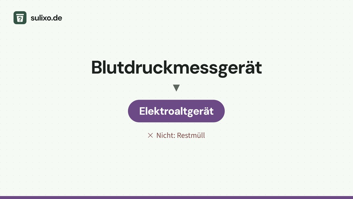 Blutdruckmessgerät: Elektroaltgerät