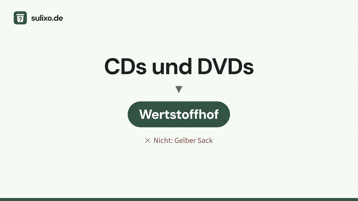 CDs und DVDs: Wertstoffhof
