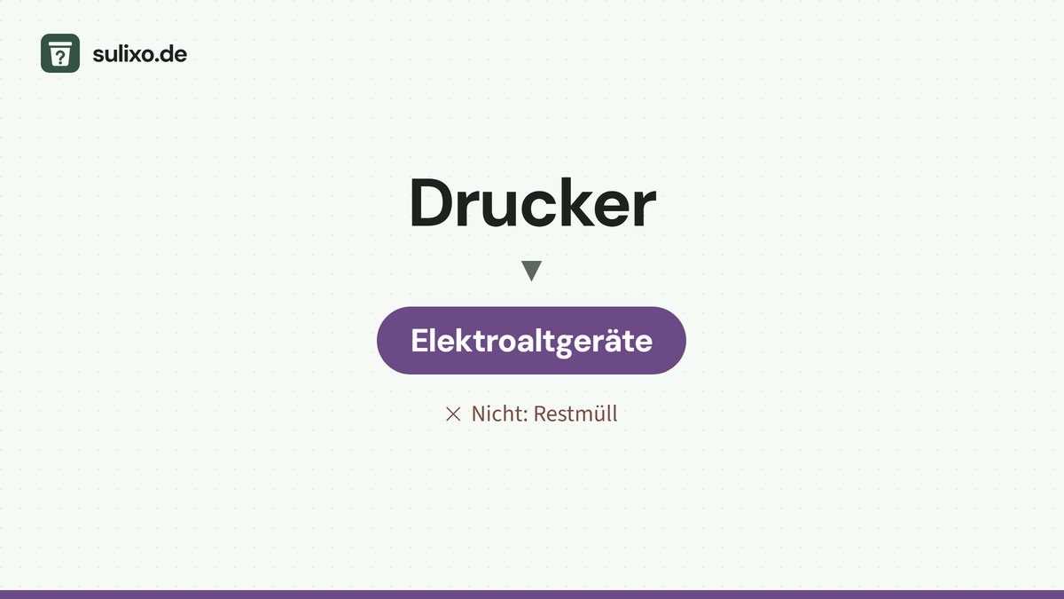 Drucker: Elektroaltgeräte