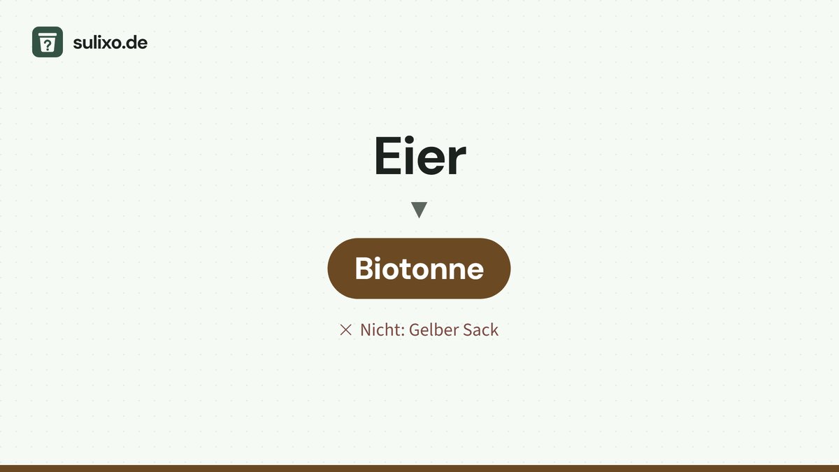 Eier: Biotonne