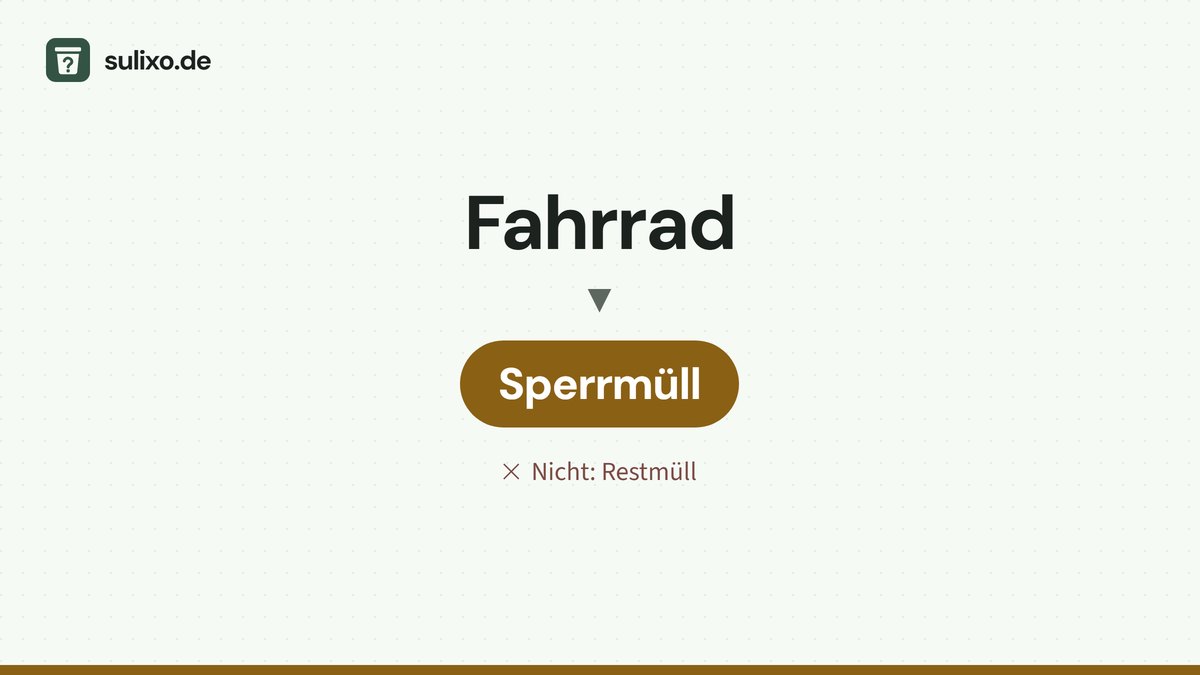 Fahrrad: Sperrmüll
