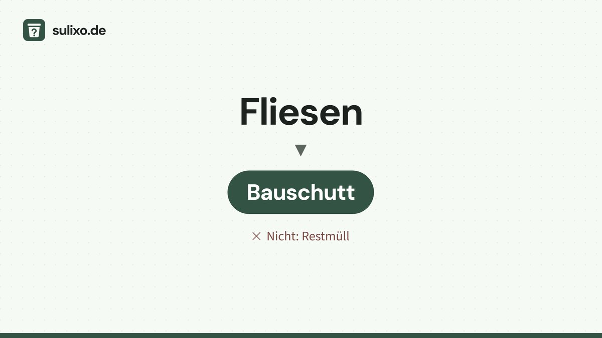 Fliesen: Bauschutt