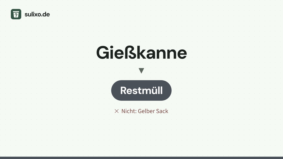 Gießkanne: Restmüll