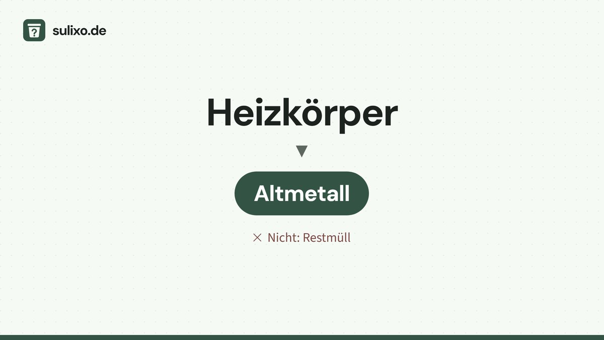 Heizkörper: Altmetall