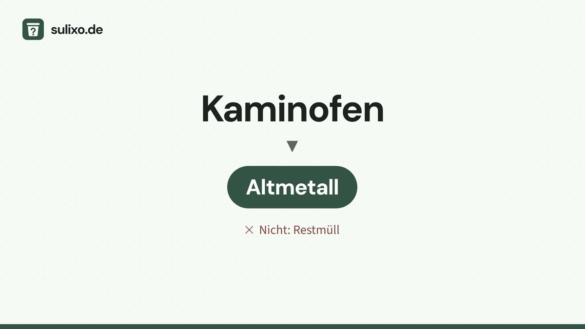 Kaminofen: Altmetall