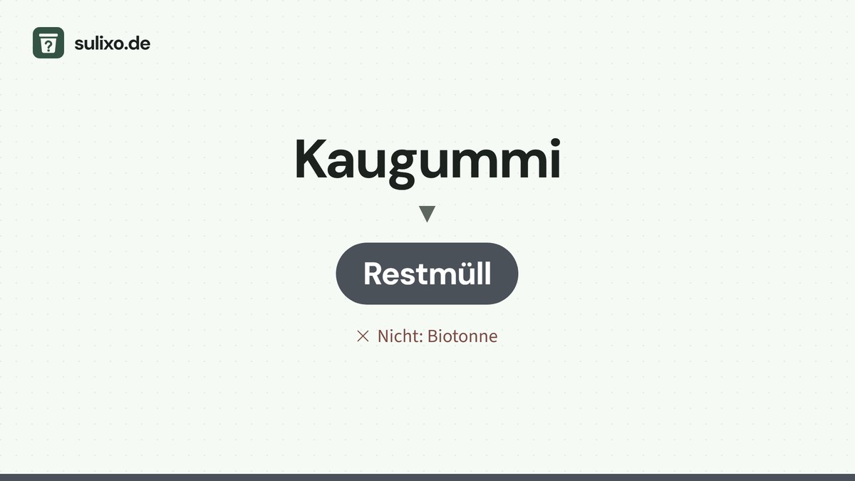 Kaugummi: Restmüll