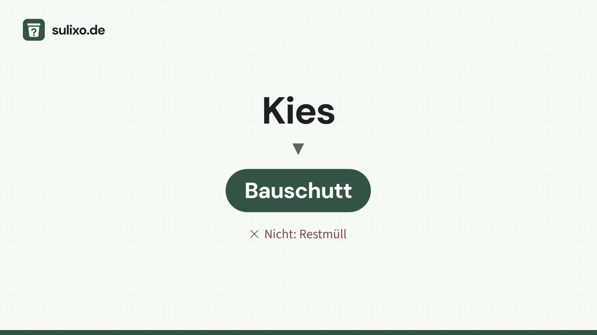 Kies: Bauschutt