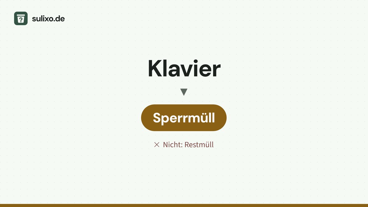 Klavier: Sperrmüll