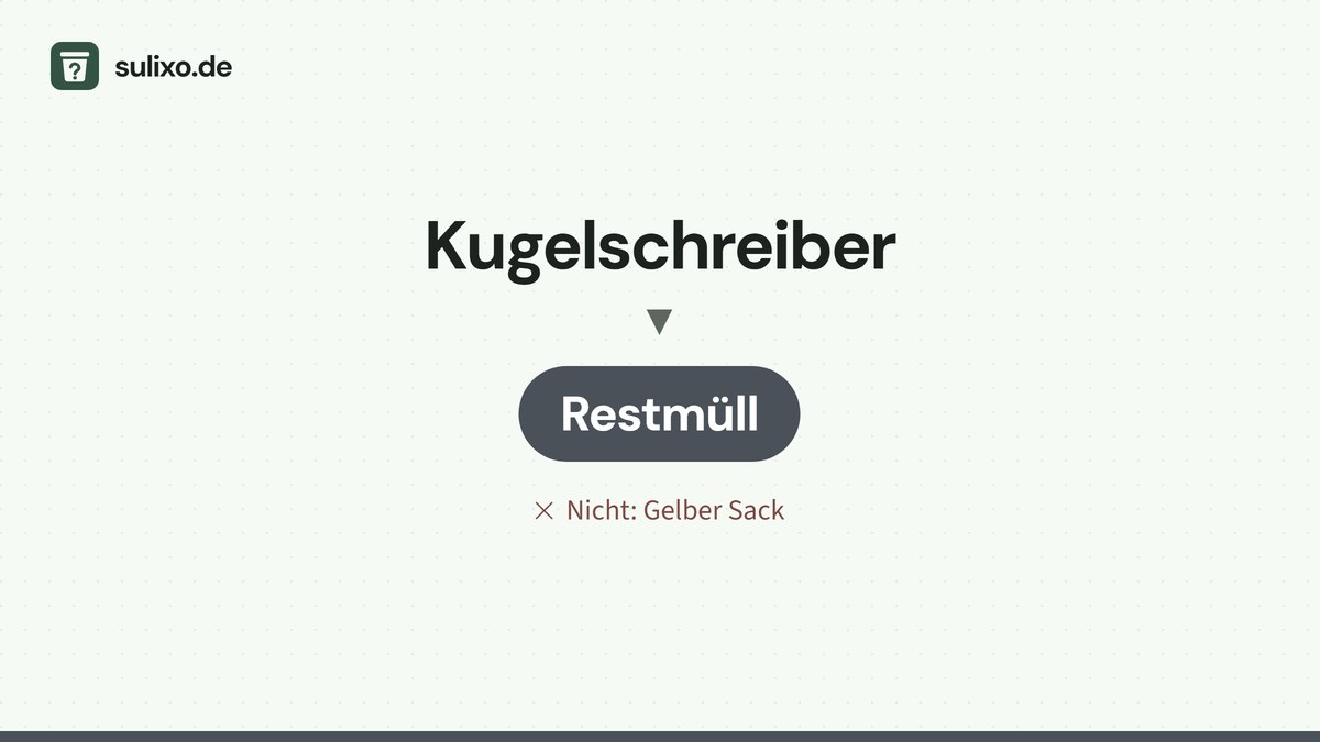 Kugelschreiber: Restmüll