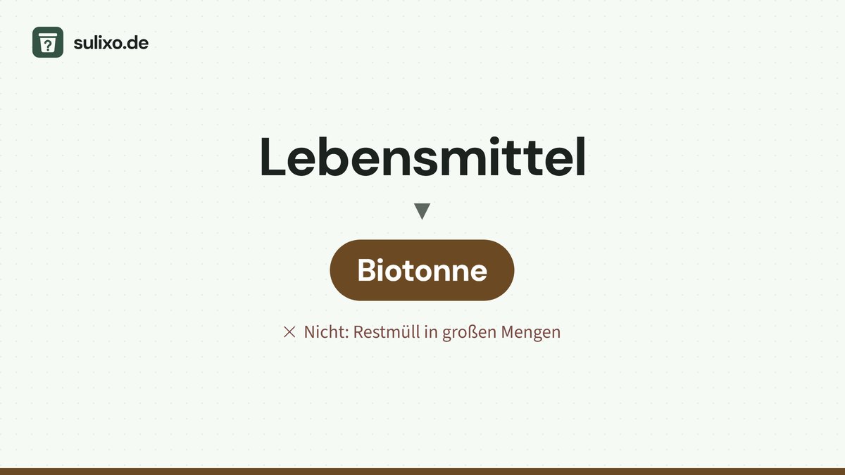 Lebensmittel: Biotonne