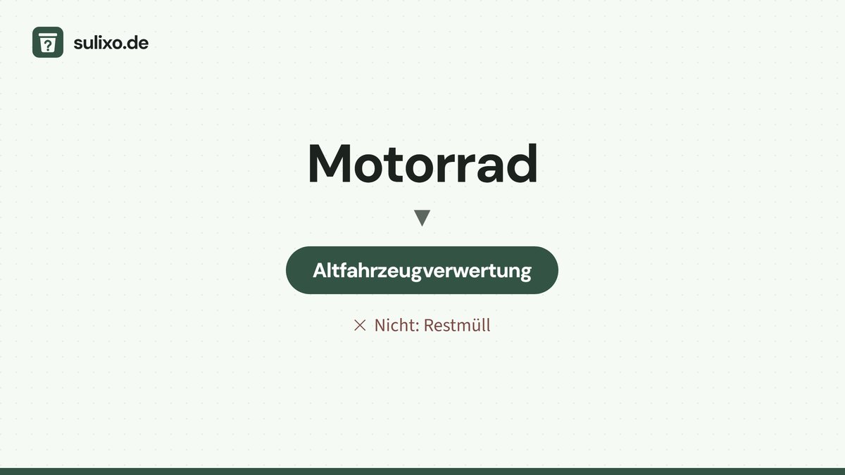 Motorrad: Altfahrzeugverwertung