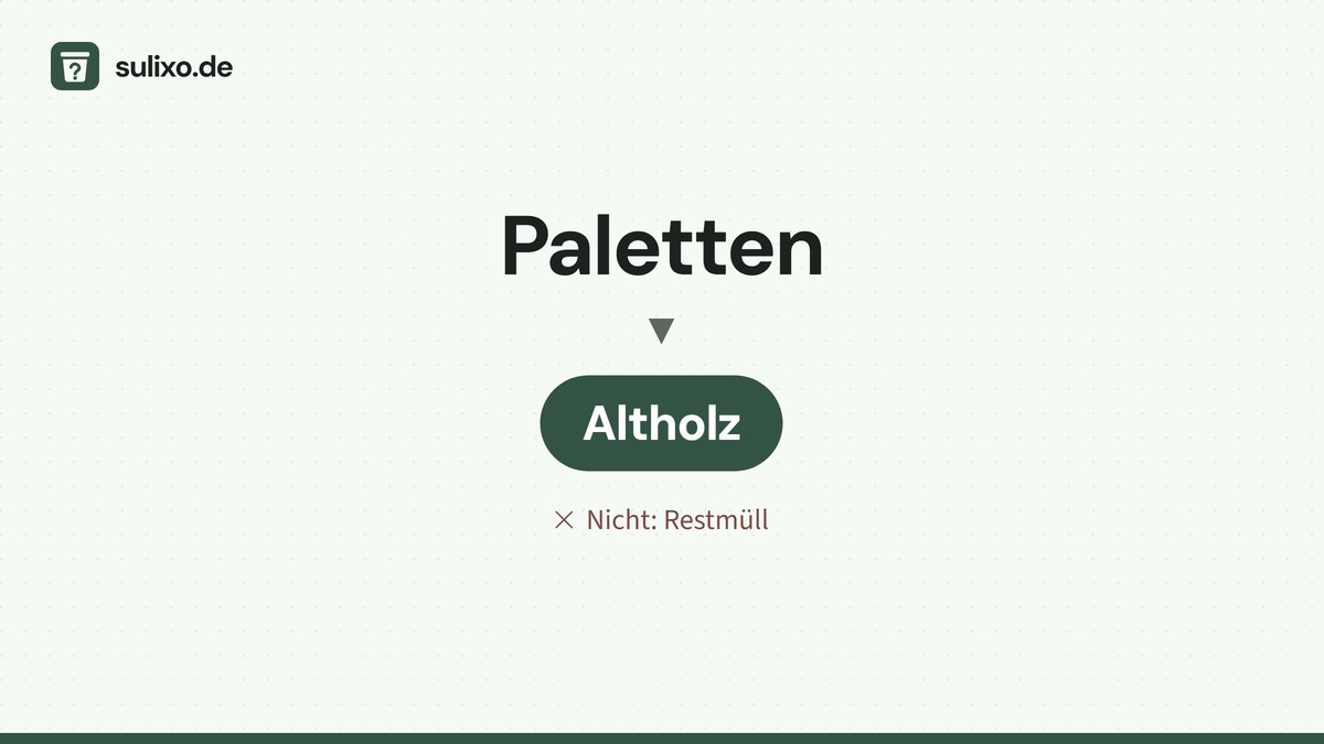 Paletten: Altholz