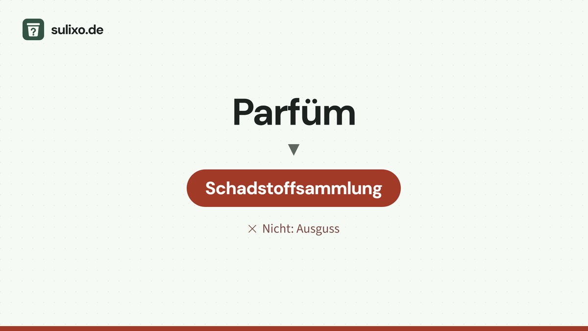 Parfüm: Schadstoffsammlung