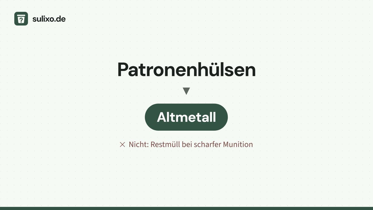 Patronenhülsen: Altmetall