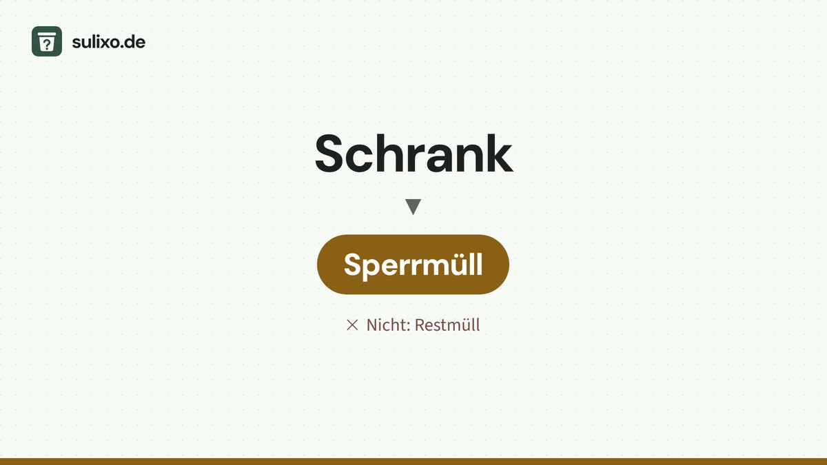 Schrank: Sperrmüll