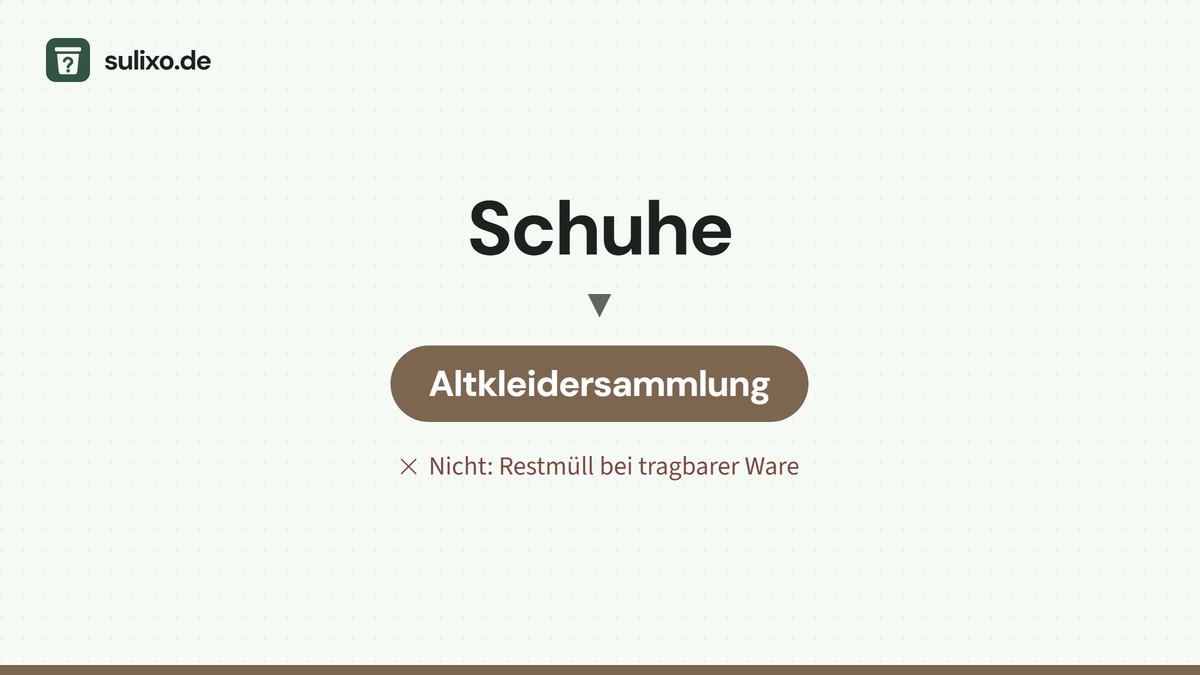 Schuhe: Altkleidersammlung