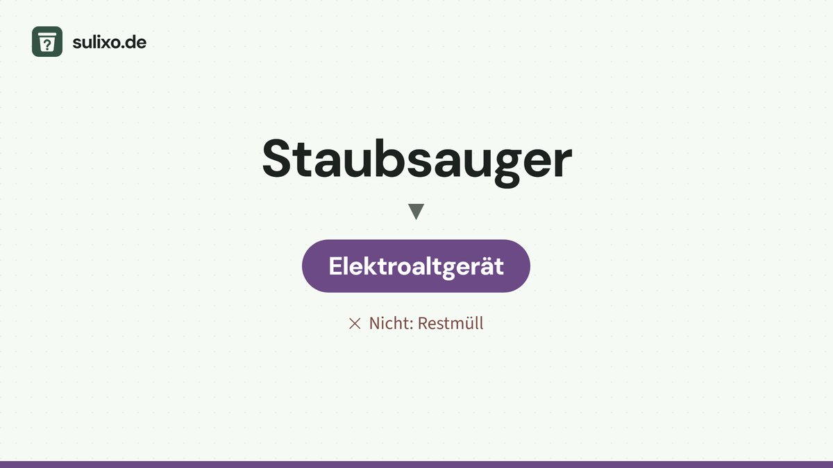Staubsauger: Elektroaltgerät