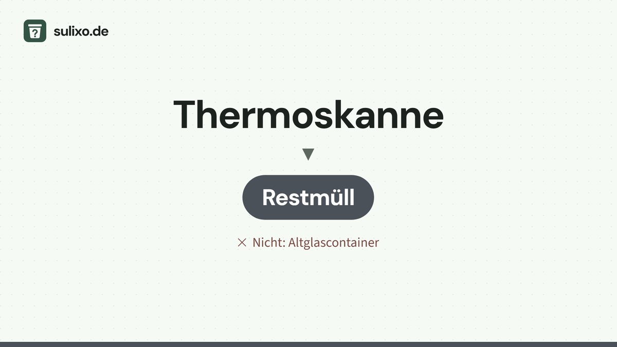 Thermoskanne: Restmüll