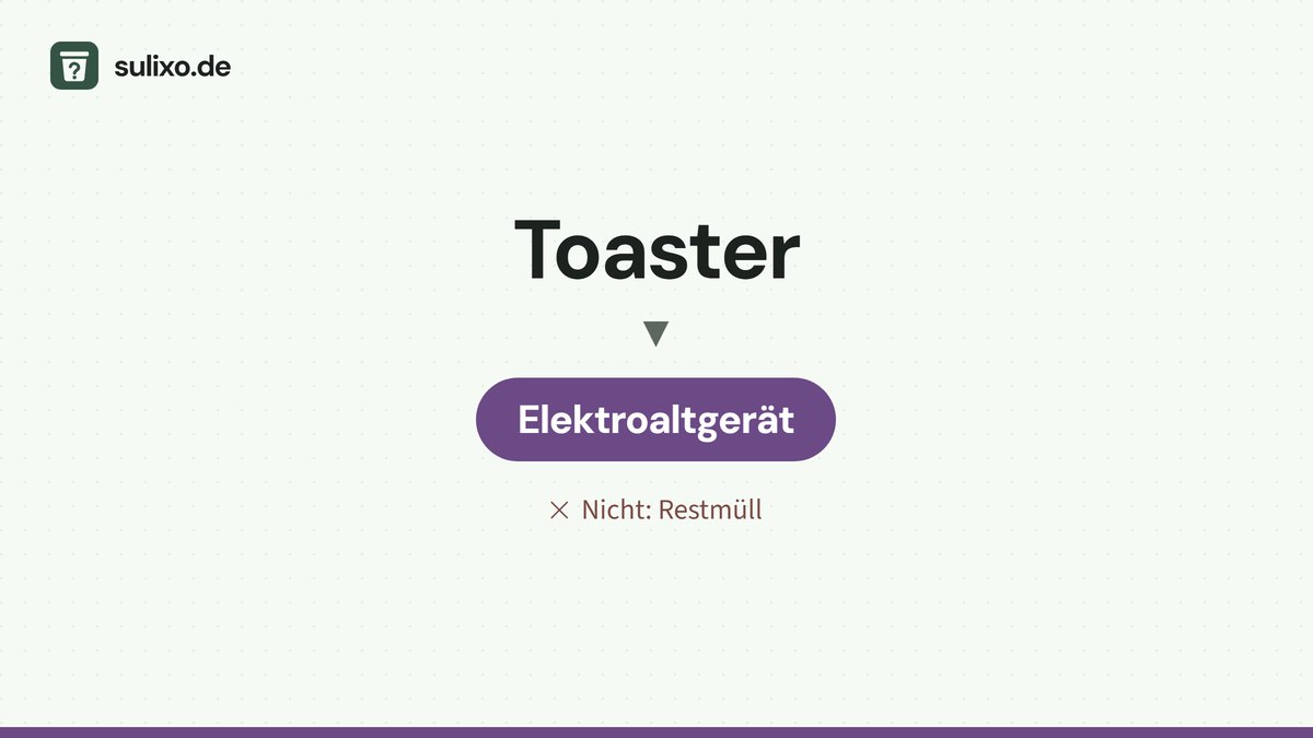 Toaster: Elektroaltgerät
