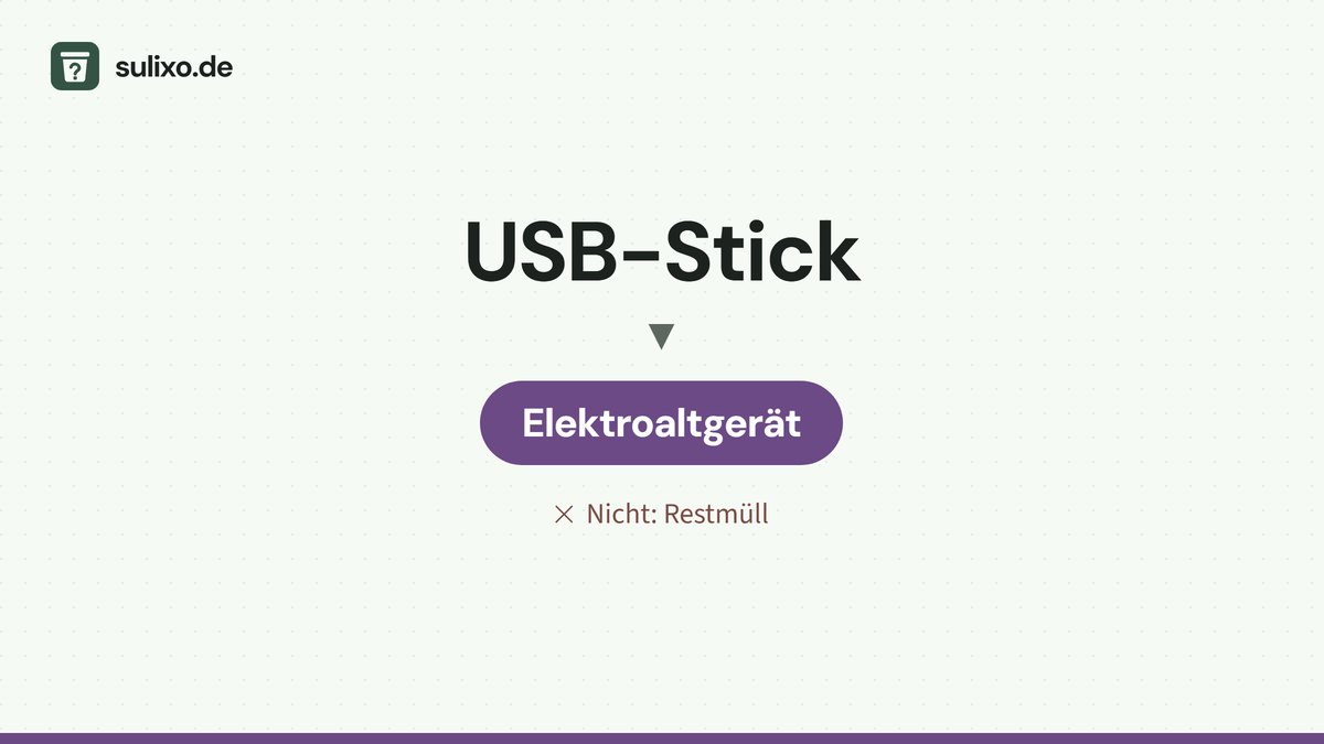 USB-Stick: Elektroaltgerät