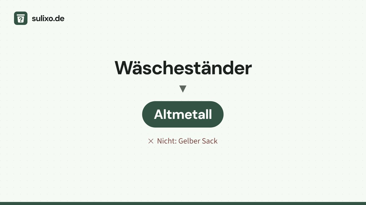 Wäscheständer: Altmetall