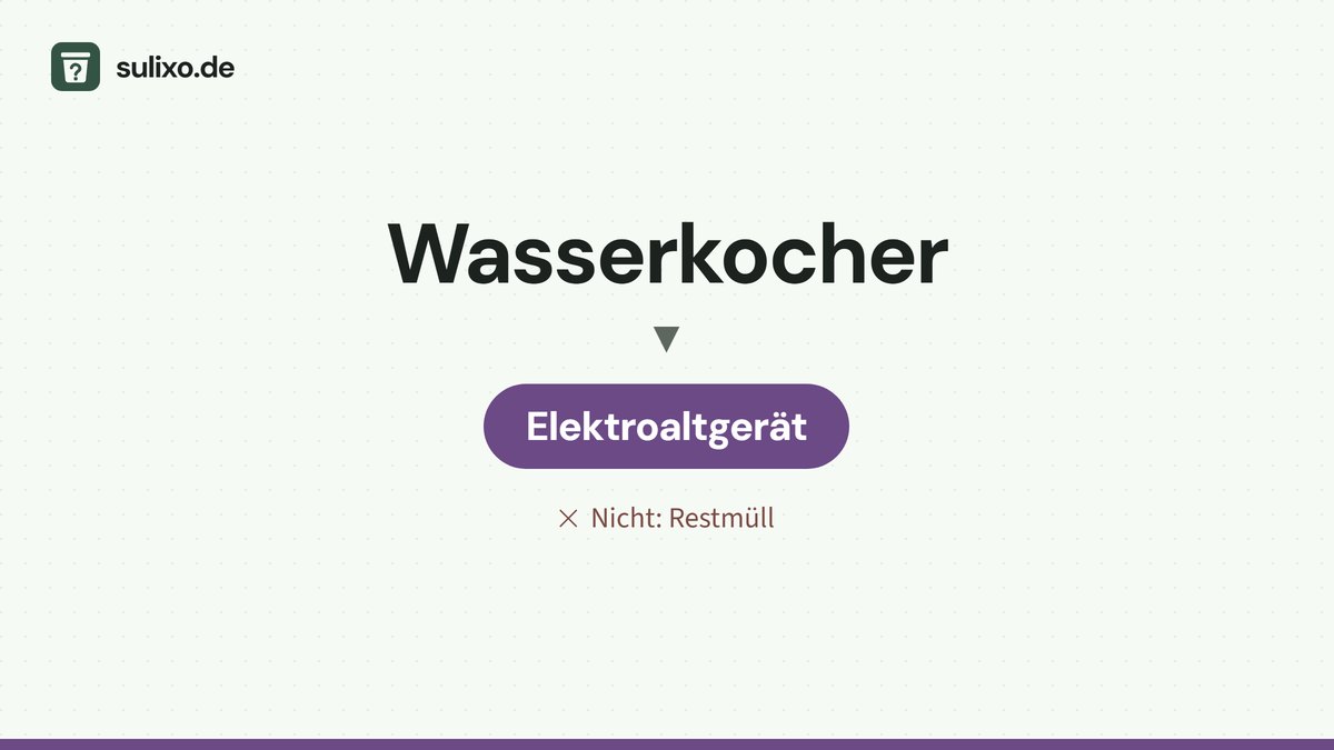 Wasserkocher: Elektroaltgerät