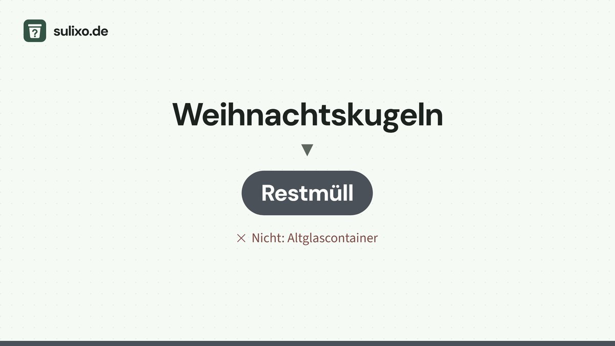 Weihnachtskugeln: Restmüll