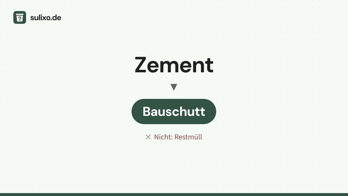 Zement: Bauschutt